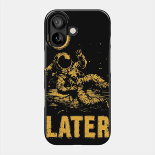 Astronaut Floating Away From His Troubles Phone Case