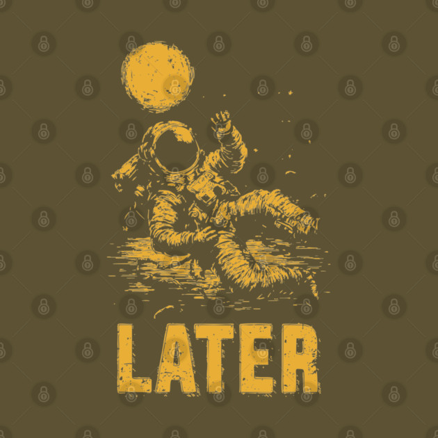 Astronaut Floating Away From His Troubles by TuncGK