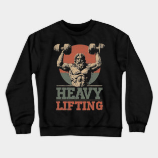 Zeus is Supporting All the Gym Bros - Funny Retro Design Crewneck Sweatshirt