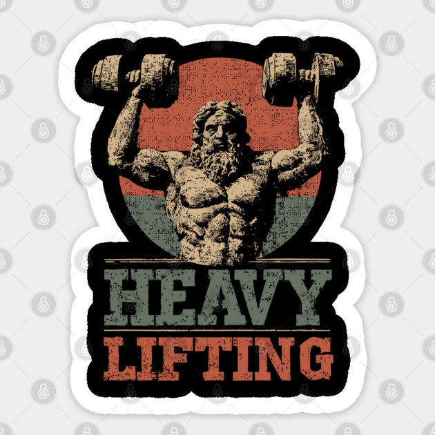 Zeus is Supporting All the Gym Bros - Funny Retro Design Sticker by TuncGK