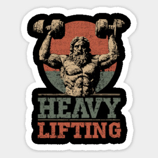 Zeus is Supporting All the Gym Bros - Funny Retro Design Magnet