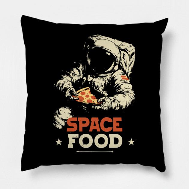 Space Food - Quirky Astronaut Design - Funny Tee Pillow by TuncGK