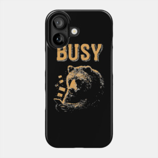 Screen Addict Grizzly Bear - Funny Hibernation Design Phone Case