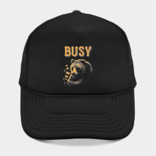 Screen Addict Grizzly Bear - Funny Hibernation Design Hat