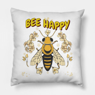 Find Your Buzz, Bee Happy! Pillow