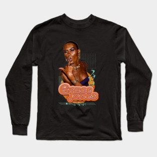 Grace Jones \ \ Retro Art Long Sleeve T-Shirt