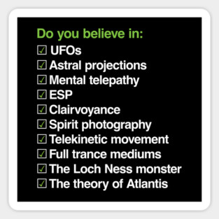 Do You Believe Checklist Magnet