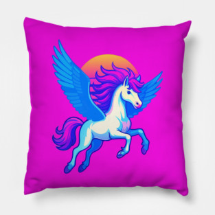 Pegasus with Sunset Wings Pillow