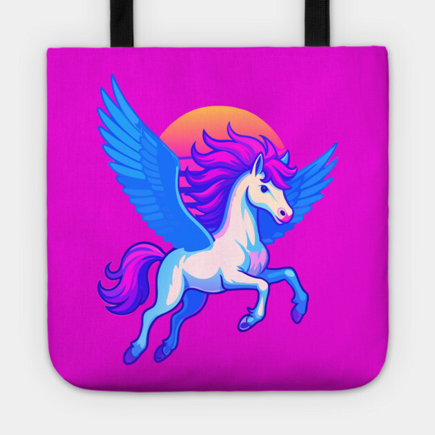 Pegasus with Sunset Wings Tote by DonWillisJrArt
