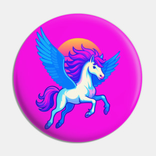 Pegasus with Sunset Wings Pin