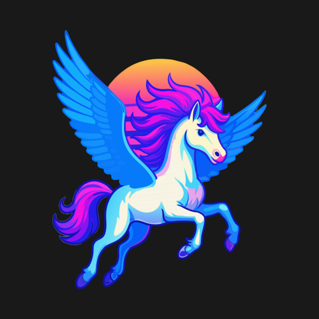 Pegasus with Sunset Wings by DonWillisJrArt