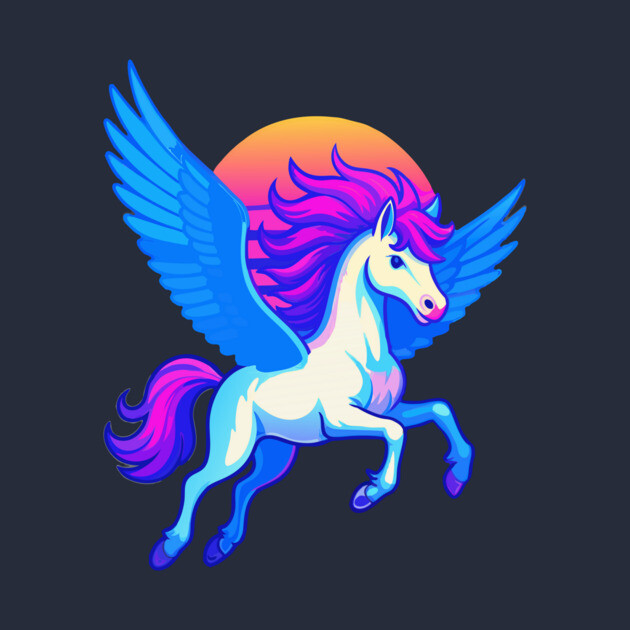 Pegasus with Sunset Wings by DonWillisJrArt