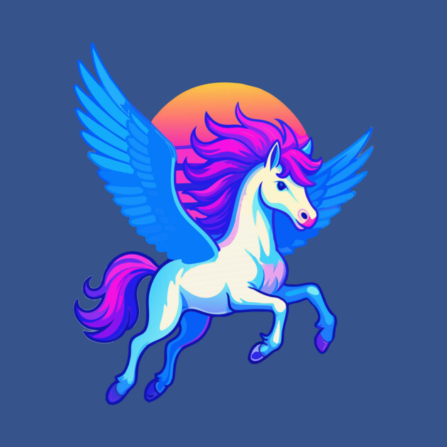 Pegasus with Sunset Wings by DonWillisJrArt