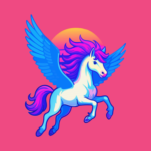 Pegasus with Sunset Wings by DonWillisJrArt