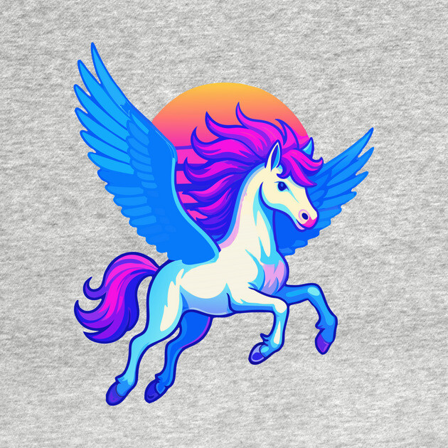 Pegasus with Sunset Wings by DonWillisJrArt