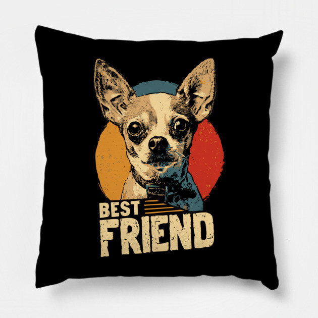 Chihuahua Alien Dog Best Friend Funny Tee Pillow by TuncGK