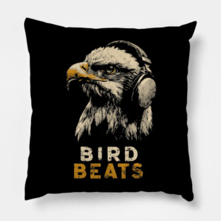 DJ Eagle Headphones Bird Beats DJ Music Tee Pillow