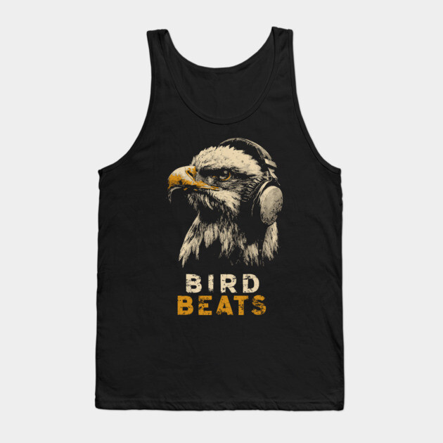 DJ Eagle Headphones Bird Beats DJ Music Tee Tank Top by TuncGK