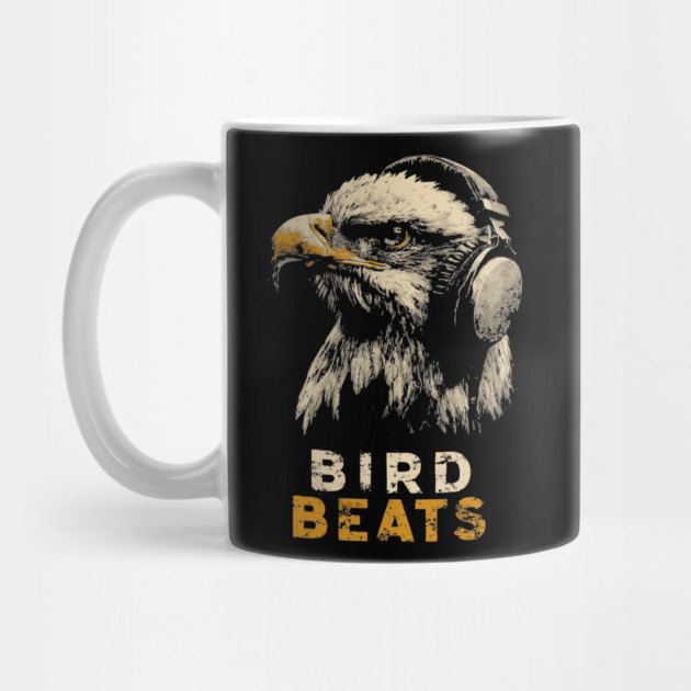 DJ Eagle Headphones Bird Beats DJ Music Tee by TuncGK