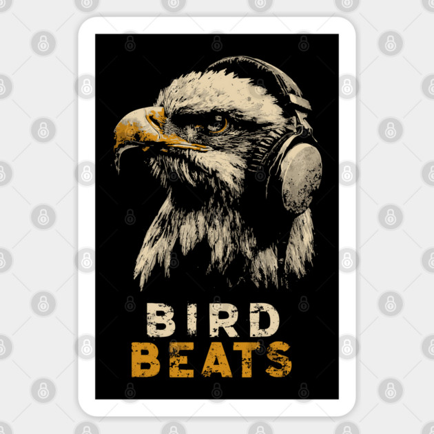 DJ Eagle Headphones Bird Beats DJ Music Tee Sticker by TuncGK