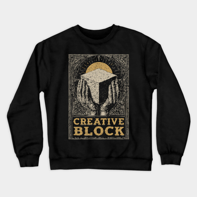 Glorifying the Creative Block Marble Sculptor Hands Shirt Crewneck Sweatshirt by TuncGK