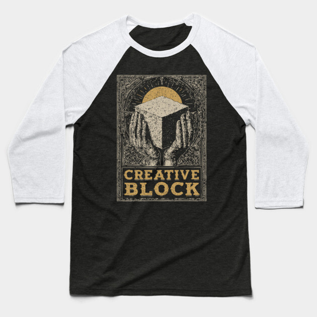Glorifying the Creative Block Marble Sculptor Hands Shirt Baseball T-Shirt by TuncGK