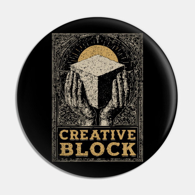 Glorifying the Creative Block Marble Sculptor Hands Shirt Pin by TuncGK