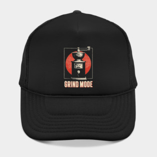 Grind Mode Coffee Grinder Funny Robot Face Shirt Hat