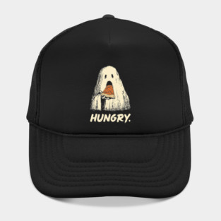 Hungry Ghost Eating Pizza Funny Halloween Shirt Hat