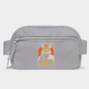 Mad Scientist Fox with Test Tubes Lab Coat Tee Bag