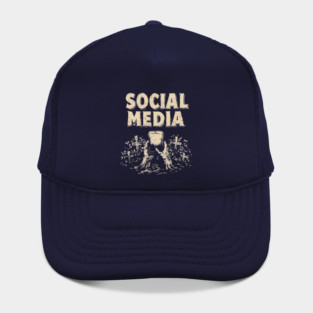 Social Media Zombie Hands Grave Warning Shirt Hat