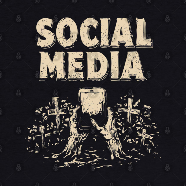 Social Media Zombie Hands Grave Warning Shirt by TuncGK