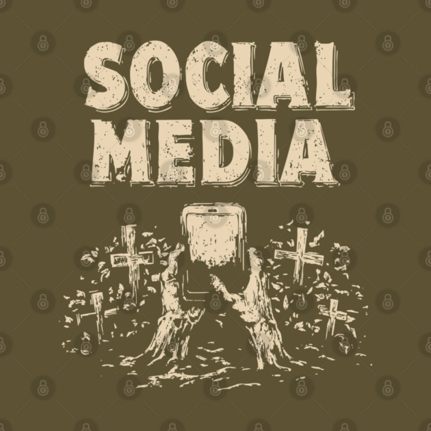 Social Media Zombie Hands Grave Warning Shirt by TuncGK