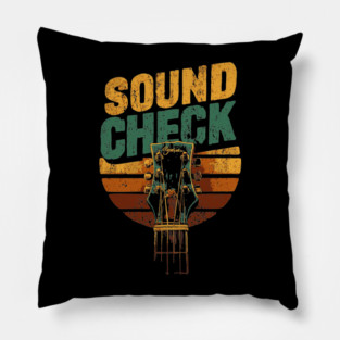 Retro Sound Check Guitar Infinity Shirt Pillow