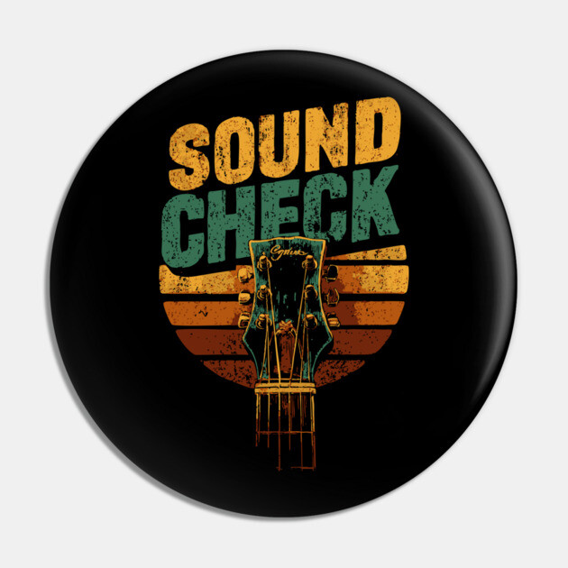 Retro Sound Check Guitar Infinity Shirt Pin by TuncGK