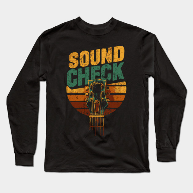 Retro Sound Check Guitar Infinity Shirt Long Sleeve T-Shirt by TuncGK