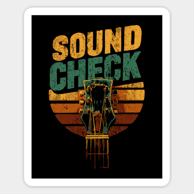 Retro Sound Check Guitar Infinity Shirt Magnet by TuncGK