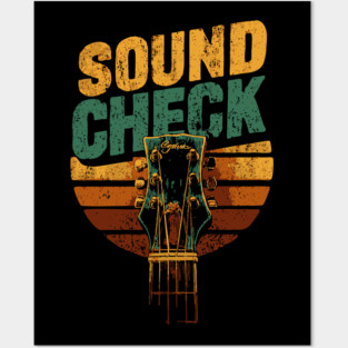 Retro Sound Check Guitar Infinity Shirt Posters and Art