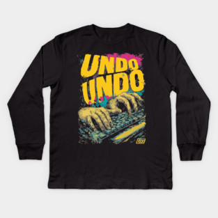 Undo Undo Funny Ctrl Z Keyboard Smash Design Kids Long Sleeve T-Shirt