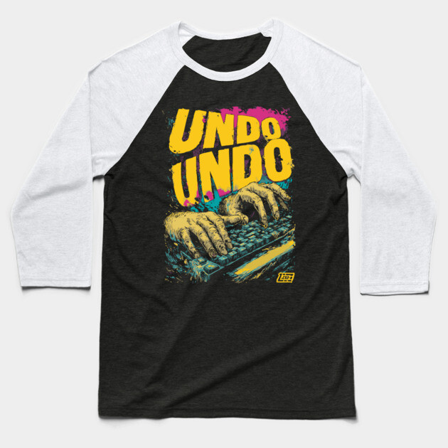 Undo Undo Funny Ctrl Z Keyboard Smash Design Baseball T-Shirt by TuncGK