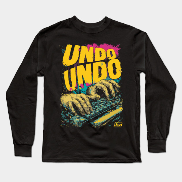 Undo Undo Funny Ctrl Z Keyboard Smash Design Long Sleeve T-Shirt by TuncGK