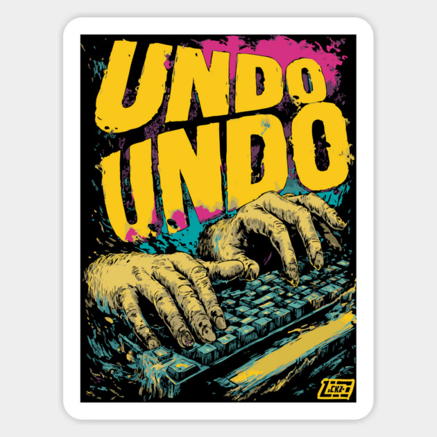 Undo Undo Funny Ctrl Z Keyboard Smash Design Magnet by TuncGK