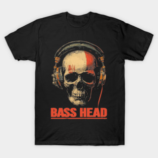 Bass Head Skull DJ Shirt for Hardcore Music Addicts T-Shirt