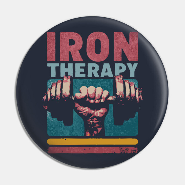 Iron Therapy Gym Tee for Hardcore Lifters Pin by TuncGK
