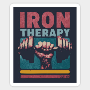 Iron Therapy Gym Tee for Hardcore Lifters Sticker