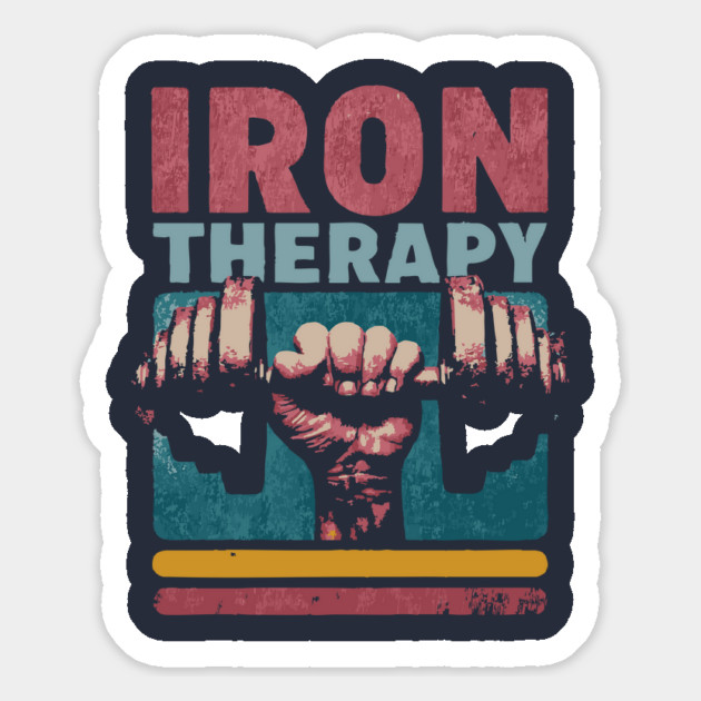 Iron Therapy Gym Tee for Hardcore Lifters Magnet by TuncGK