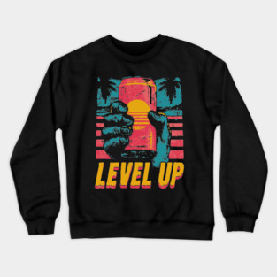 Level Up Energy Drink Gamer Tee for Late Night Warriors Crewneck Sweatshirt