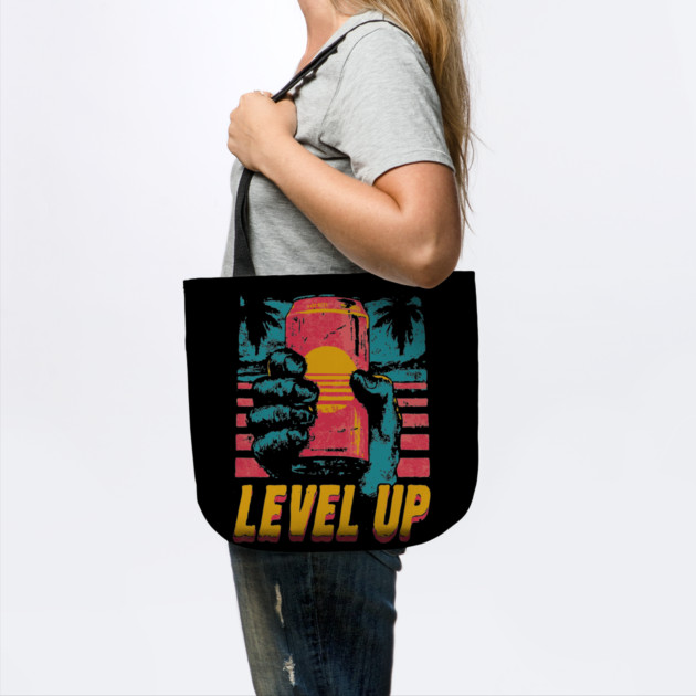 Level Up Energy Drink Gamer Tee for Late Night Warriors by TuncGK