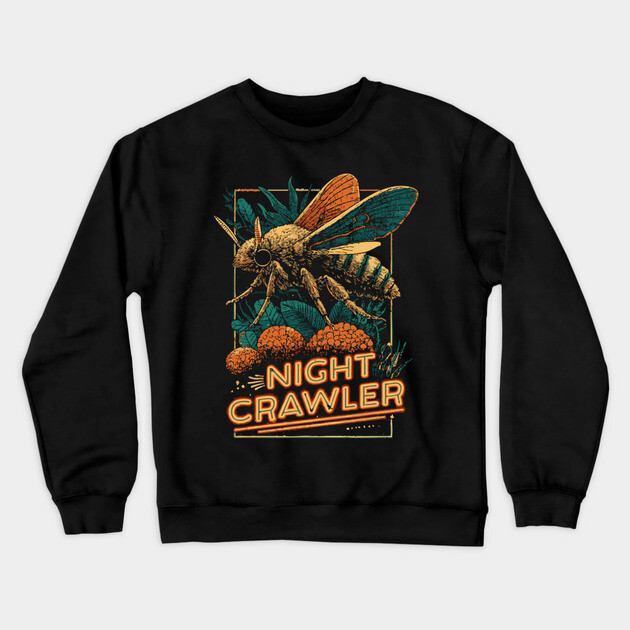 Night Crawler Mothcore Tee for Nocturnal Weirdos Crewneck Sweatshirt by TuncGK