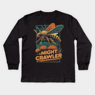 Night Crawler Mothcore Tee for Nocturnal Weirdos Kids Long Sleeve T-Shirt